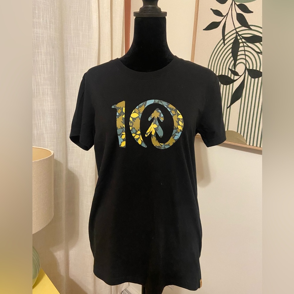 Tentree Logo Black T Shirt Medium Unisex